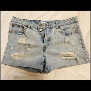 High Waist Forever 21 Jean Shorts (3)